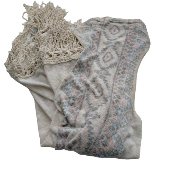 Anthropologie Penelope Project Long Open Cardigan/Ruana/Sleeveless Duster- Boho - Picture 3 of 8